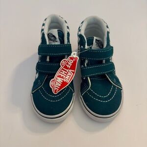 BRAND NEW Vans Blue Velcro Sneakers with Waffle Sole